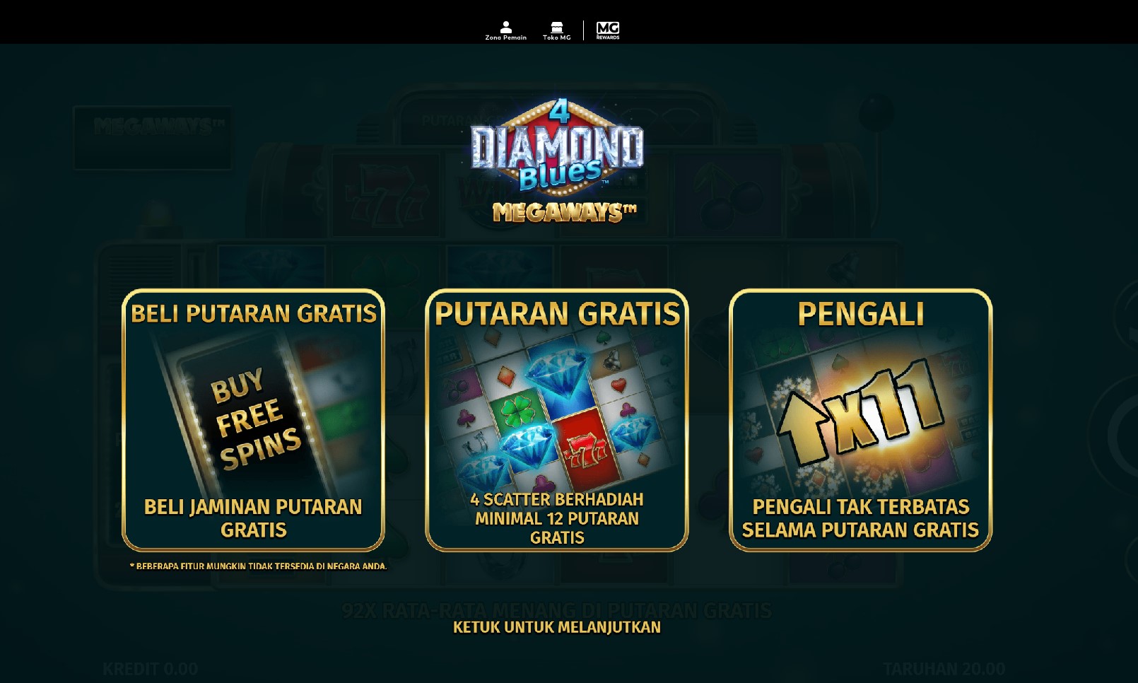 4 Diamond Blues Megaways Slot