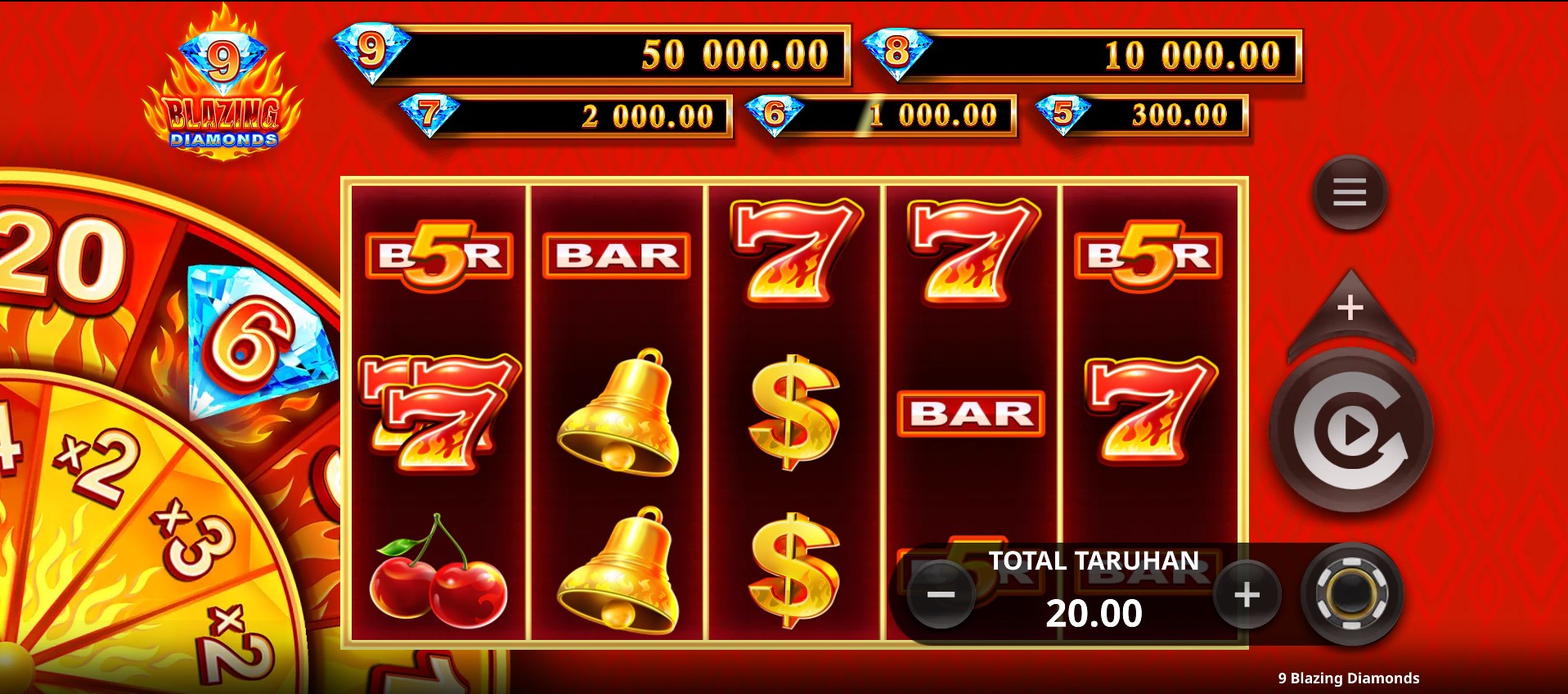 9 Blazing Diamonds Slot